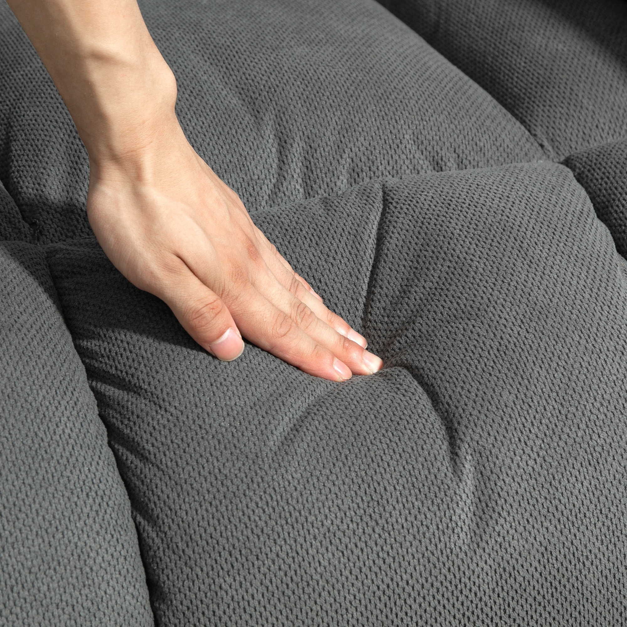 Relaxstoel met Massage- en Warmtefunctie, Elektrische Opsta-Stoel, Afstandsbediening, Zijvakken, Grijs