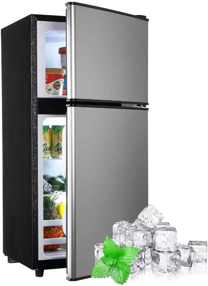 Apartment Size Refrigerator 3.5 Cu.Ft Small Refrigerator with Freezer Suitable for Home