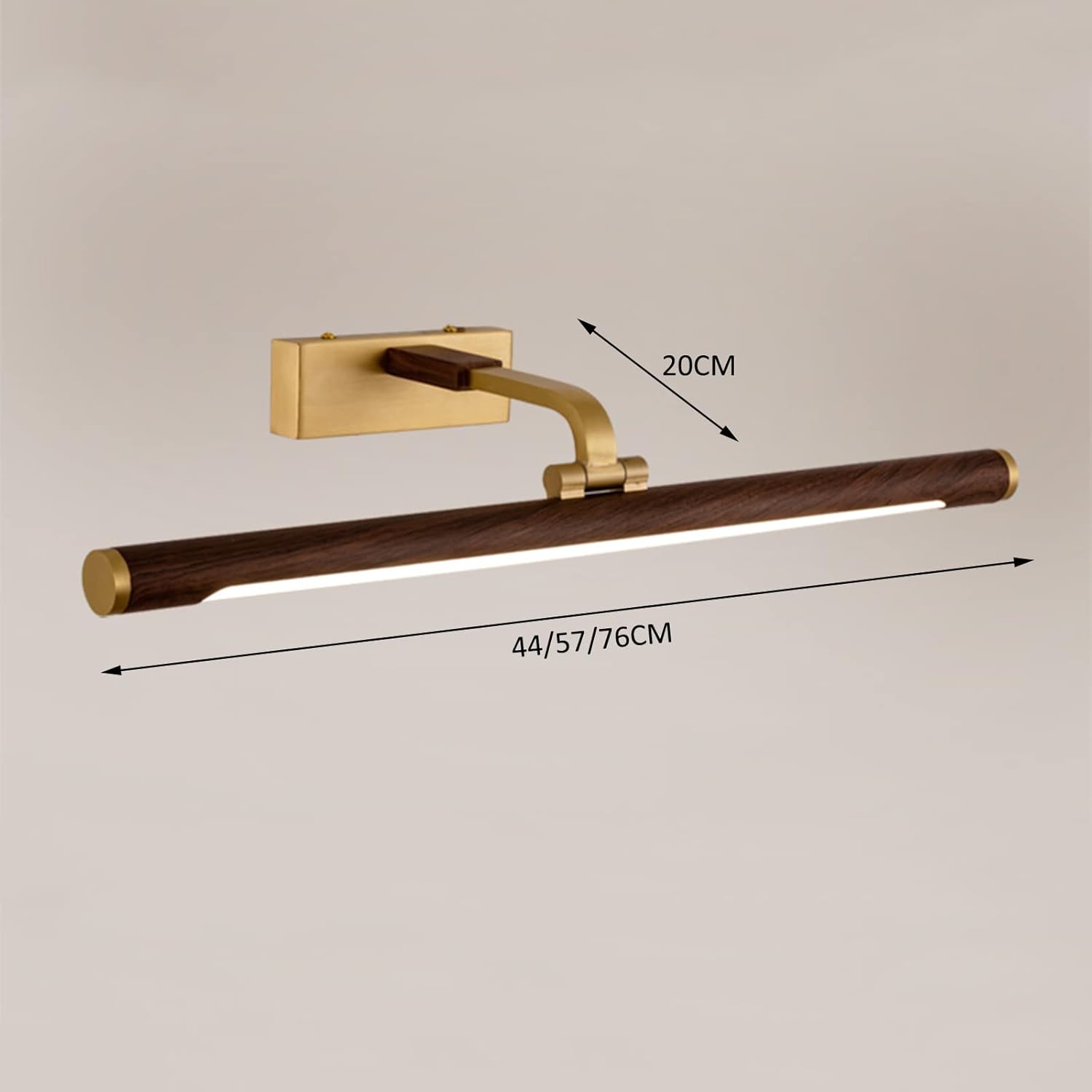 Waschtischbeleuchtung, Badezimmerspiegel-Frontleuchte, verstellbarer Beleuchtungswinkel, LED-Spiegelschrankleuchte, moderne Luxus-Waschtisch-Make-up-Licht, Badbeleuchtung (57 cm, warmes Licht)