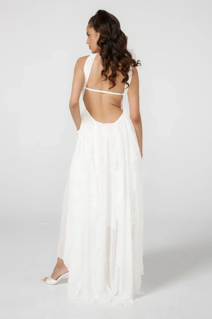 ?therisches Maxikleid mit Neckholder und r��ckenfreiem Design
