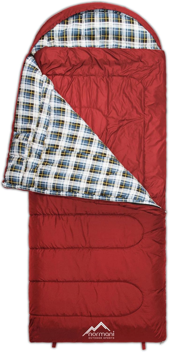 normani 4-in-1-Funktion Extrem Outdoor Schlafsack 'Antarctica' aus Nylon Rip-Stop mit 500 + 250 g/m² Hollow Fiber Füllung 220 x 90 cm