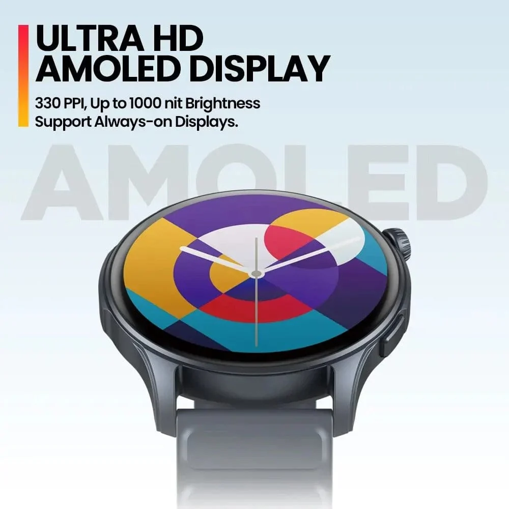 3 PRO Smartwatch ¨C 1.43 AMOLED Display with Bluetooth Calling & Fitness Health Tracker