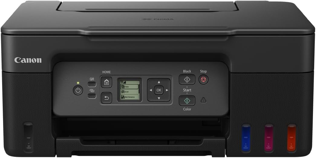 Canon PIXMA G3570 MegaTank 3in1 Multifunktionsgerät DIN A4 (Scanner, Kopierer, Drucker, Farbtintenstrahldrucker, USB, WLAN, Print App, Cloud, LC Display), schwarz/grau