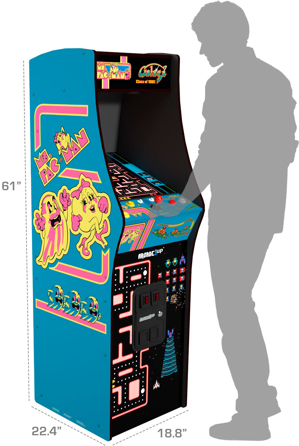 Arcade1Up Class of 81�� Deluxe Arcade Game, Blue �C Retro Gaming Console
