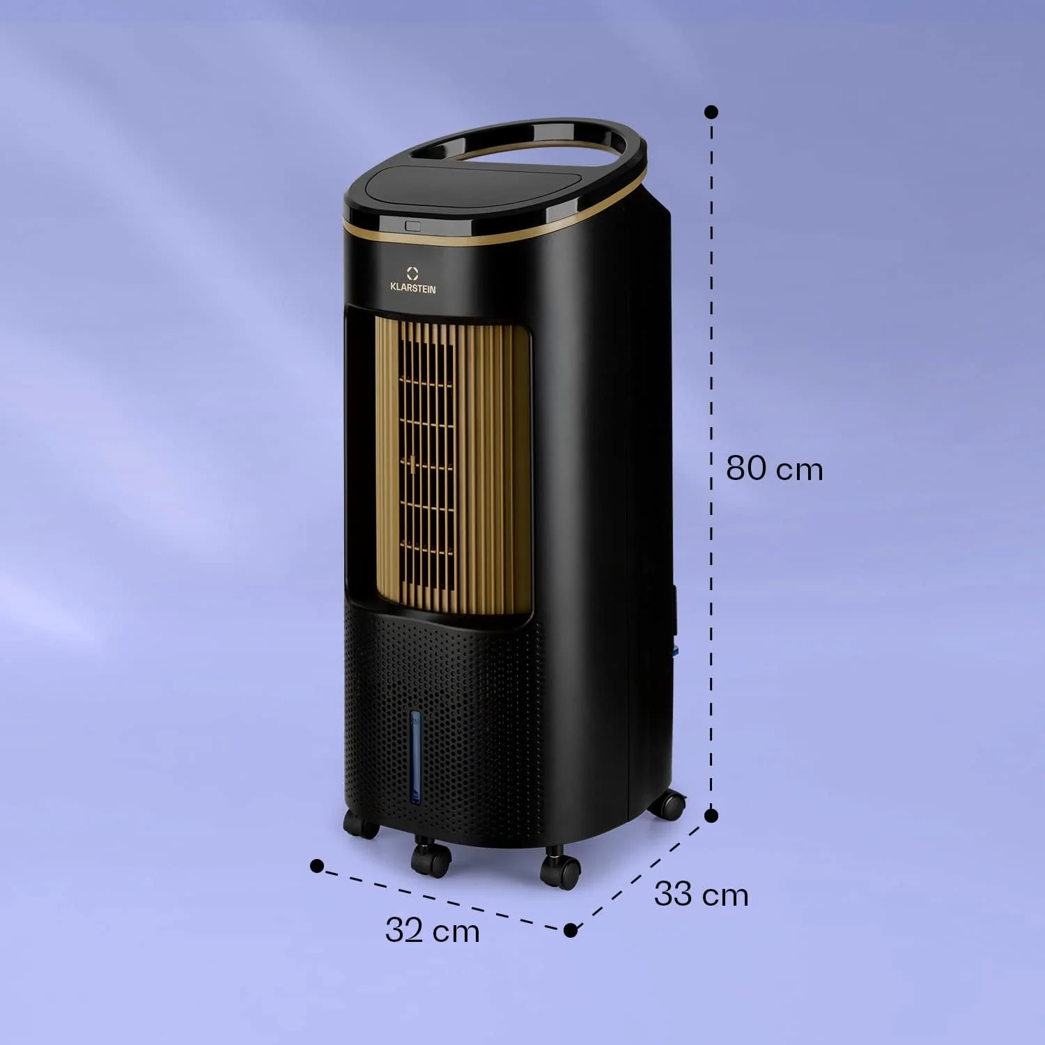 Klarstein Luftk��hler mit Wasserk��hlung, Leiser 4-in-1 Verdunstungsk��hler, Luftbefeuchter, Ventilator & Nachtmodus, Mobile Klimager?te Luftk��hler 7L, 65W Air Cooler, 330m3/h K��hlender Luftstrom