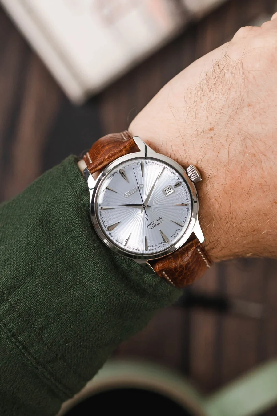Hirsch BOSTON NQR Gold Brown Buffalo Calfskin Watchstrap