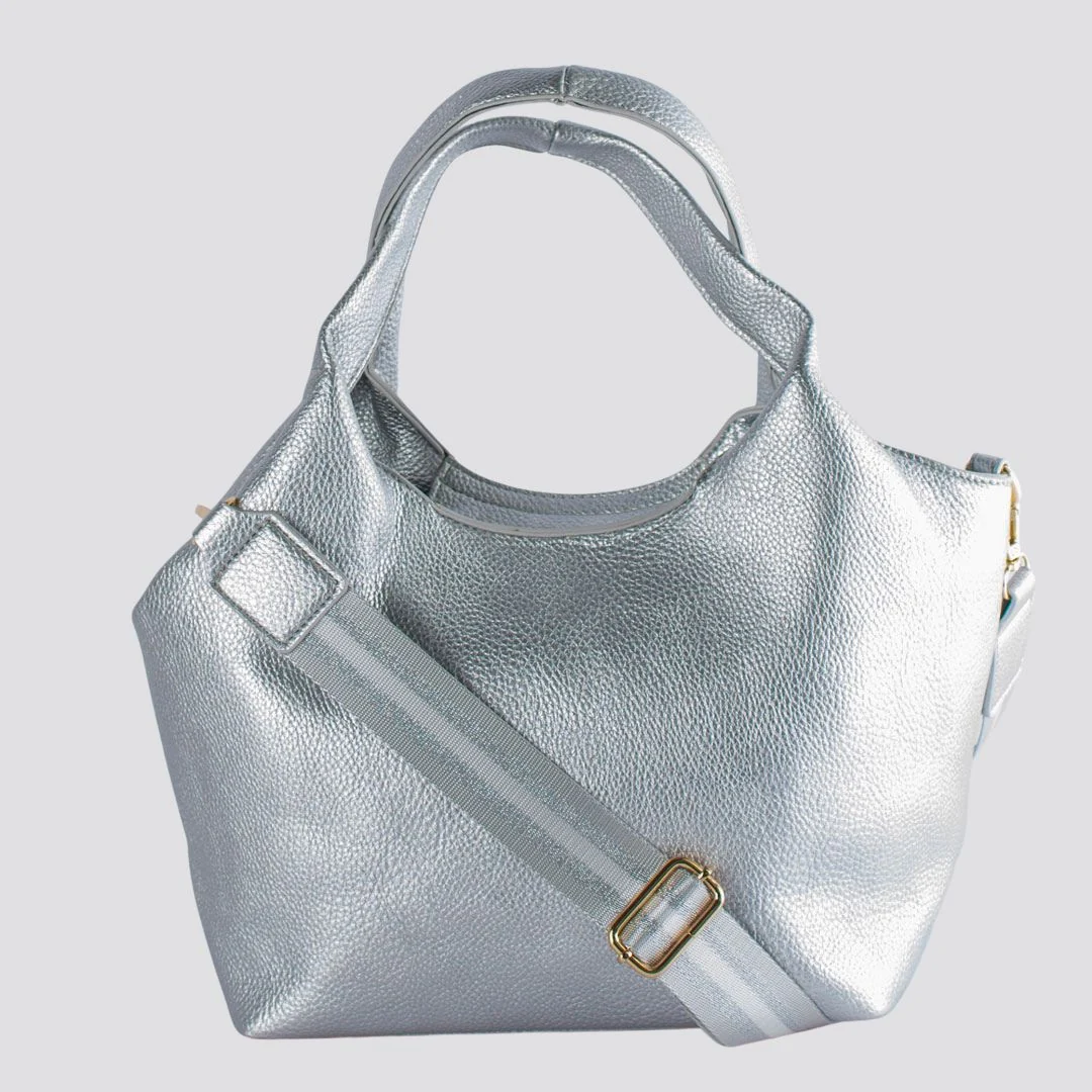 Joy Classic Tote Shopper Bag | Silver