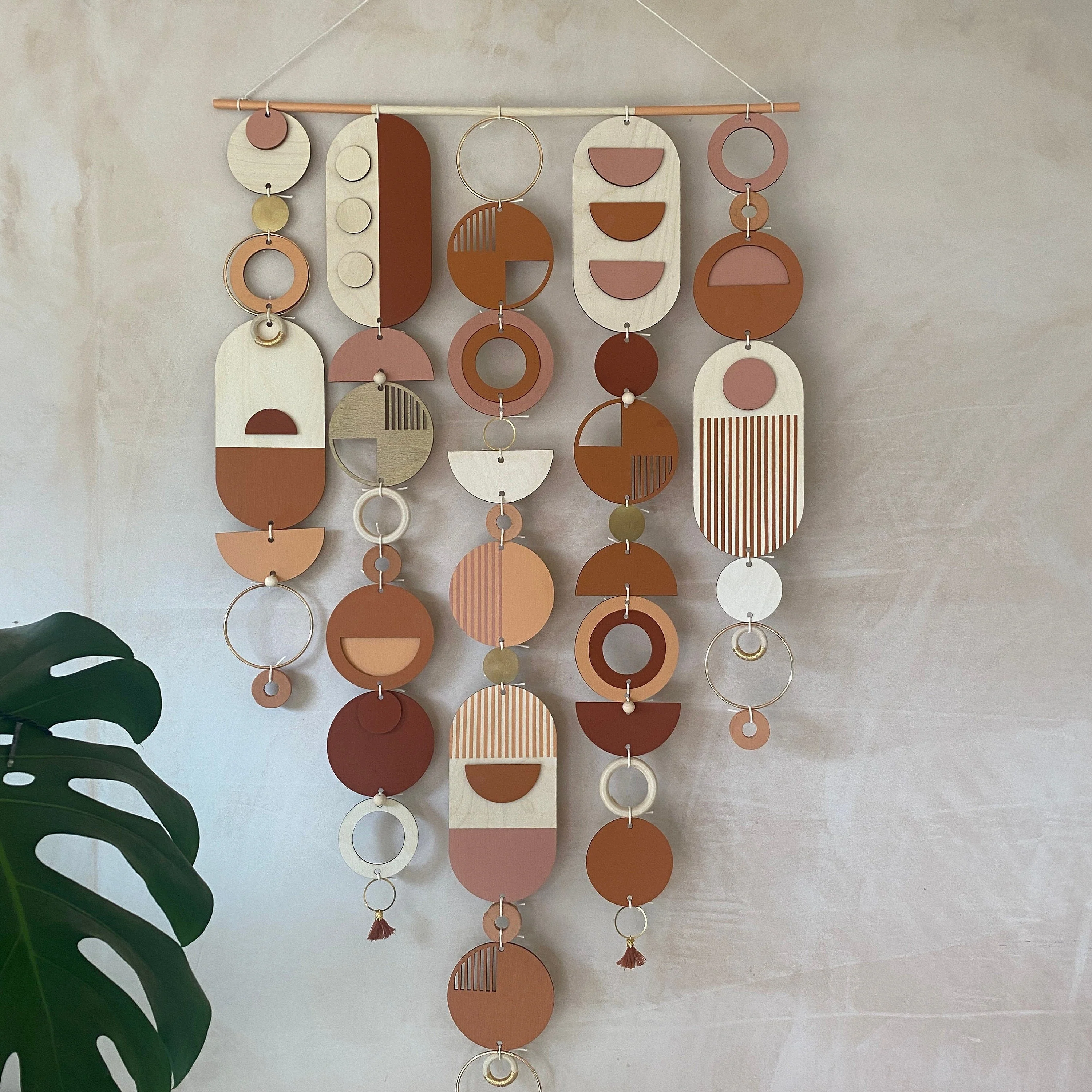 Large Modern Wall Art - Geometric Artwork - Minimal Home Decor - New Home Trend - Large Centre Piece Art - Big Wall Tapestry - Warm Tones