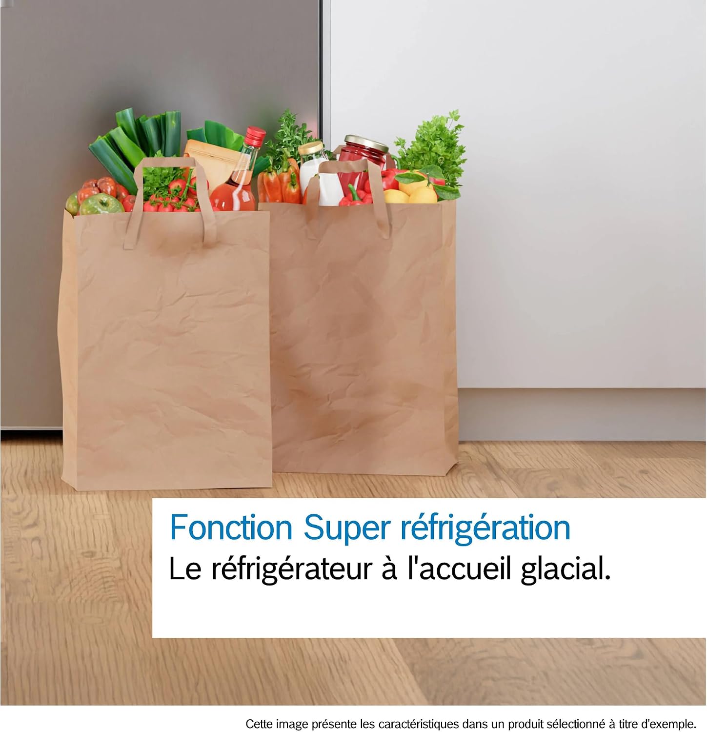 Bosch KSV33VLEP Série 4 - Réfrigérateur, pose-libre, Tiroir VitaFresh | 176 x 60 cm, Inox, Technologie Intelligent Inverter, éclairage LED