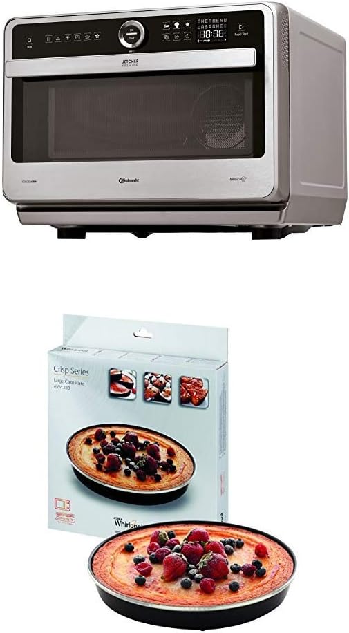 Bauknecht Jet Chef MW 179 IN Rvs 5-in-1 Multifunctionele Magnetron/ 1000 W/ 33 L Gaarruimte/Hete lucht 1500 Watt/ Kwartsgrill 1200 W/DualCrisp/ Stoomkoken/Smelt- en Snelontdooifunctie