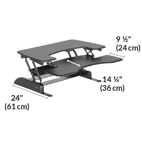 VariDesk? Pro Plus? 36 Staande Bureau Converter, Dubbele Monitor, Zwart