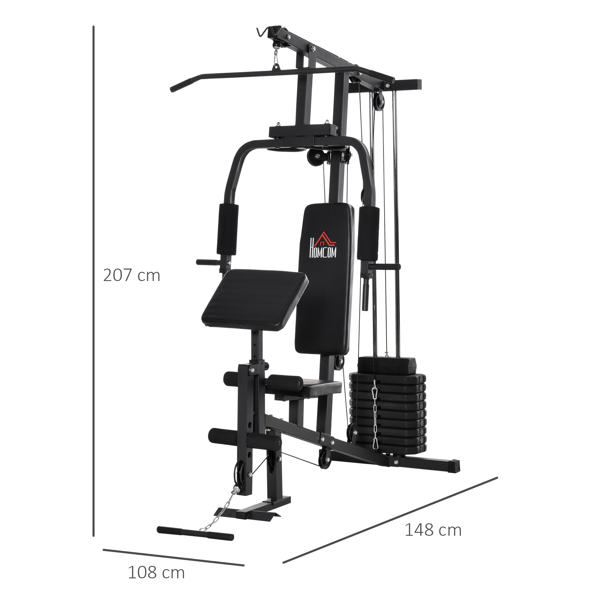 krachtstation fitnessapparaat multigym