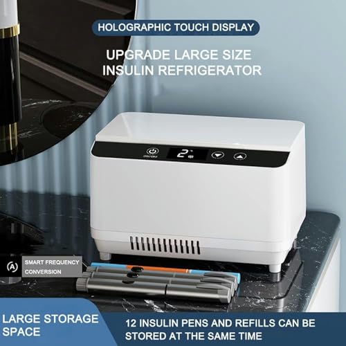 Congelatore Frigorifero Dell'insulina, Mini Scatola Di Viaggio Del Frigorifero Dell'insulina, Schermo LCD Digitale, Doppio Strato Di Grande Capacità, Controllo 2 18 ° C, Raffreddamento Di Precisione : Amazon.it: Grandi elettrodomestici