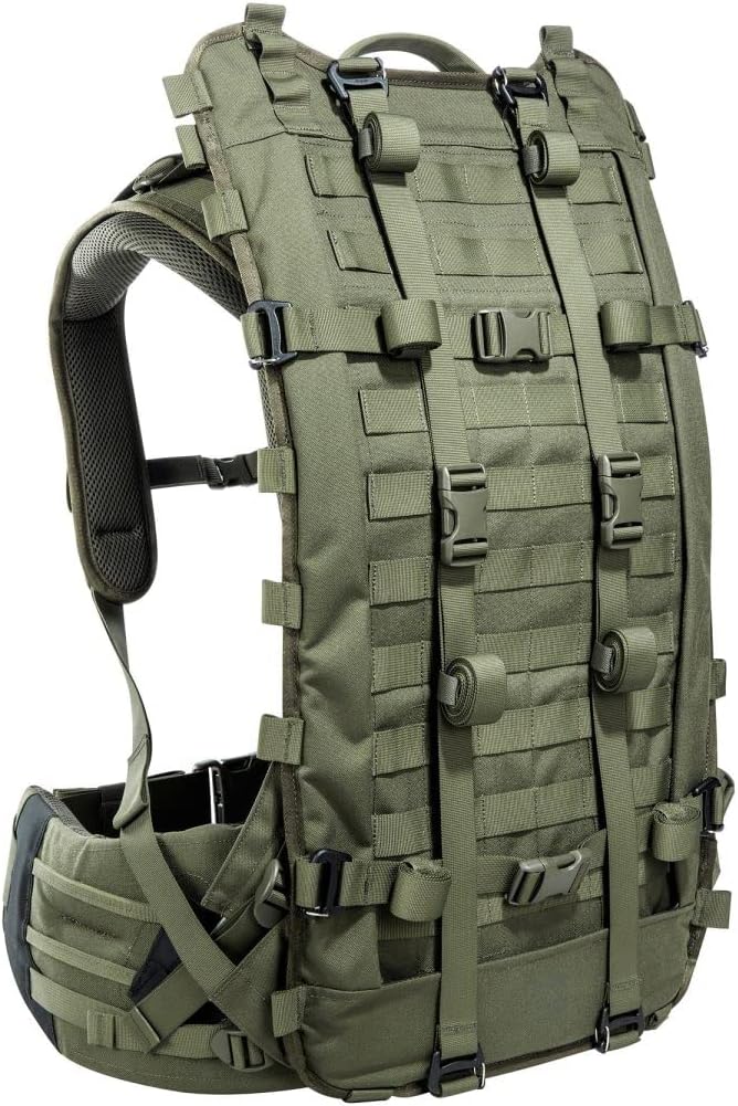 Tasmanian Tiger TT Base Carrier Flexible Soft-Kraxe, modulare Lasten-Kraxe mit Molle System, flexibel erweiterbarer Lasten-Träger