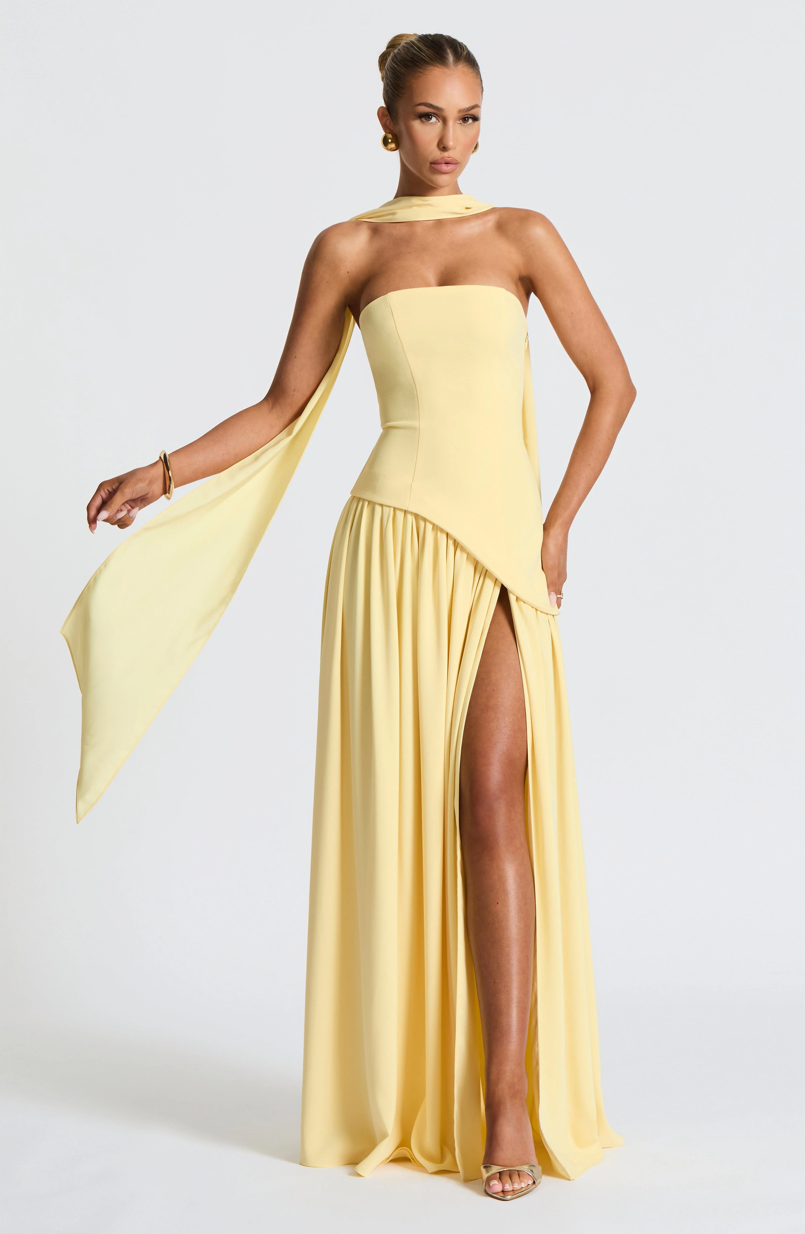 Elegantes Maxikleid mit Schlitz