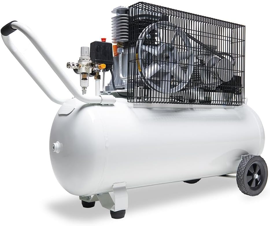 SW 575/10 Druckluftkompressor Kompressor 3kW 400V 10Bar 100l Kessel Keilriemenantrieb Luftkompressor Compressor, Langlebig inklusive Druckminderer und Wasserabscheider