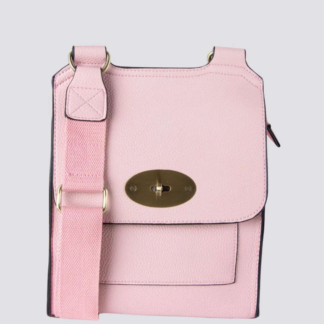 Lily Crossbody Messenger Bag | Pink