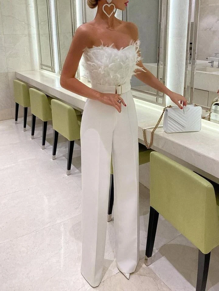 Jumpsuit mit Rohrentop f��r Damen, eleganter Einteiler f��r Events, Abende und Anl?sse