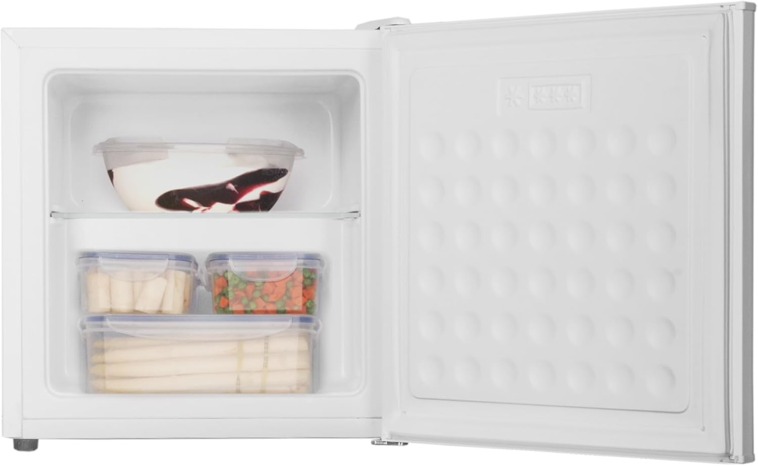 Amica Mini Gefrierschrank freistehend 50x48x44,5 cm 32L 4‑Sterne‑Gefrierfach mit Eiswürfelbehälter Freezer AGB 3010 W - Weiß