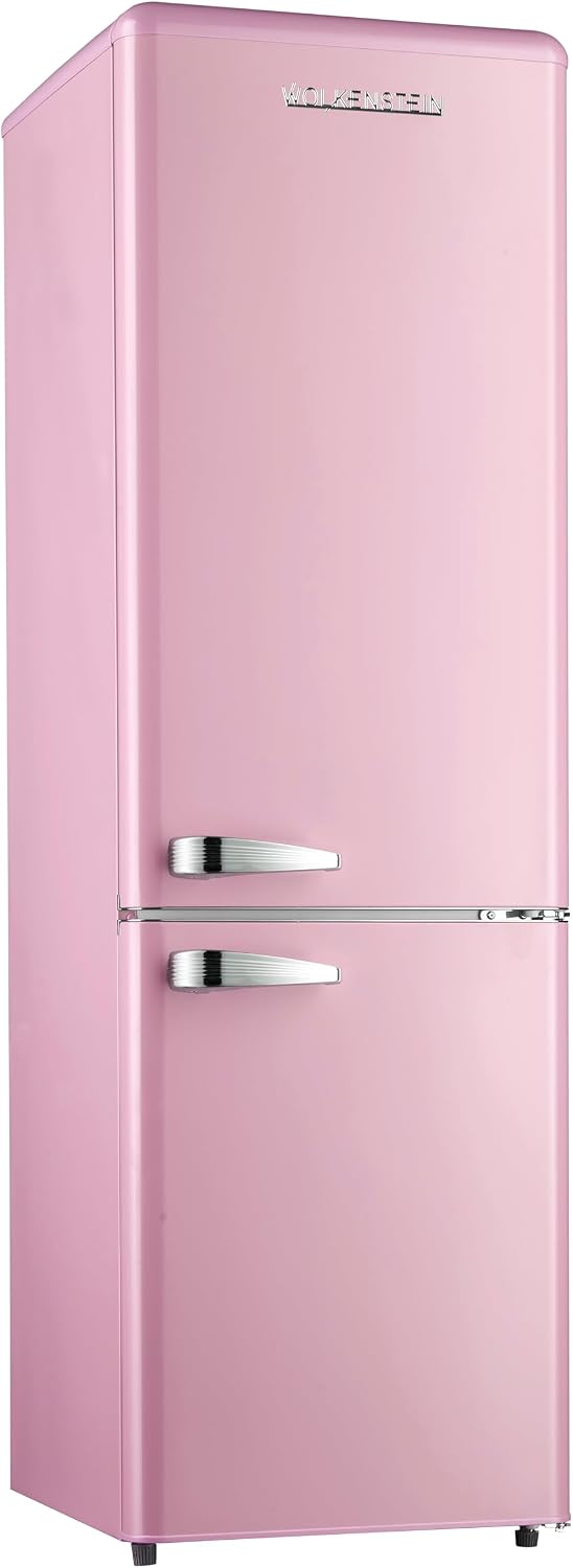 Wolkenstein KG250.4RT FR Kühl-Gefrier-Kombination Rosa 249l Retro Kühlschrank Vintage Kühlgefrierkombi Gefrierfach höhenverstellbar leise