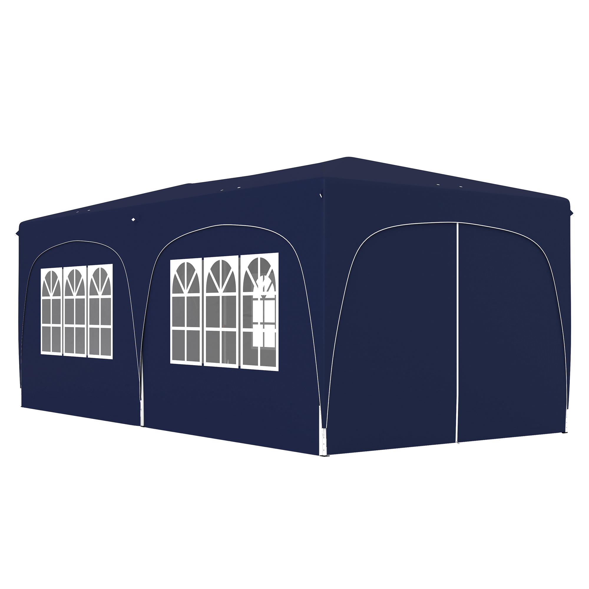 3 x 6 m Pop-up Paviljoen met Zijwanden, UPF50+ Hoogteverstelbaar Tuinpaviljoen met Draagtas en Zandzakken