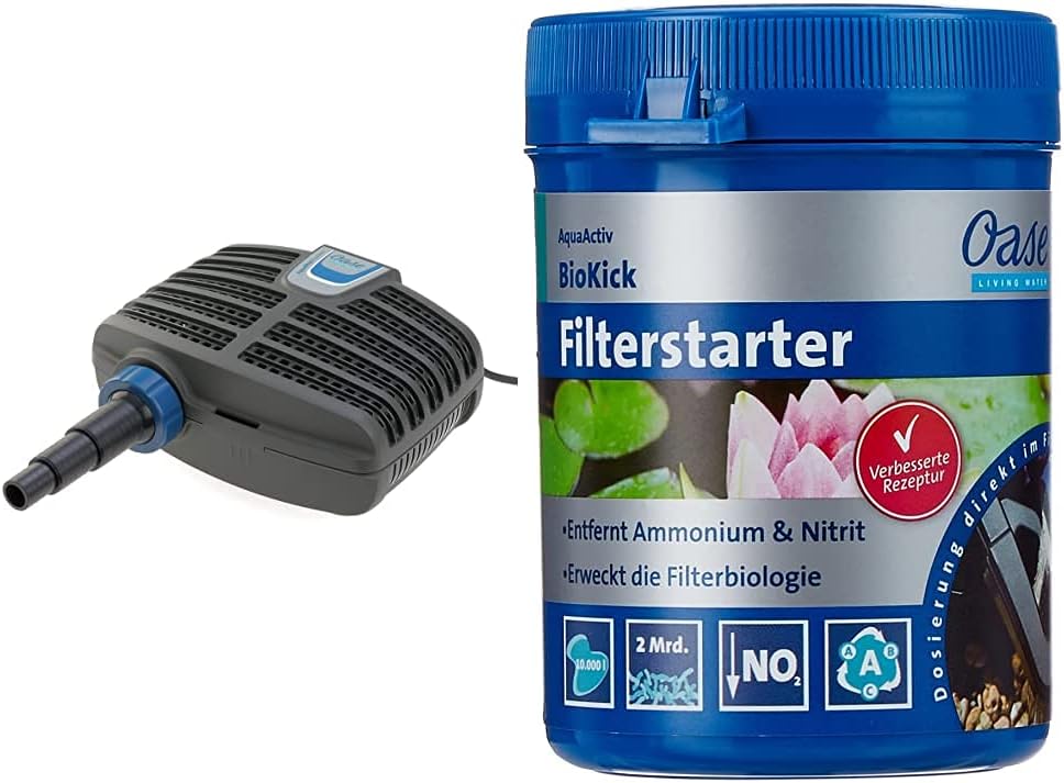 OASE 51096 Filter und Bachlaufpumpe AquaMax Eco Classic 5500, 5300 l/h F?rderleistung, energiesparende Bachlaufpumpe, Teichpumpe, Filter, Pumpe, Bachlauf, Dunkelgrau