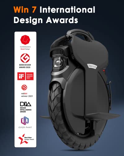 INMOTION V11 Electric Unicycle, 18′�?Self-Balancing with 3.35′�?Air Suspension, 75-Mile Range, 34 MPH Speed