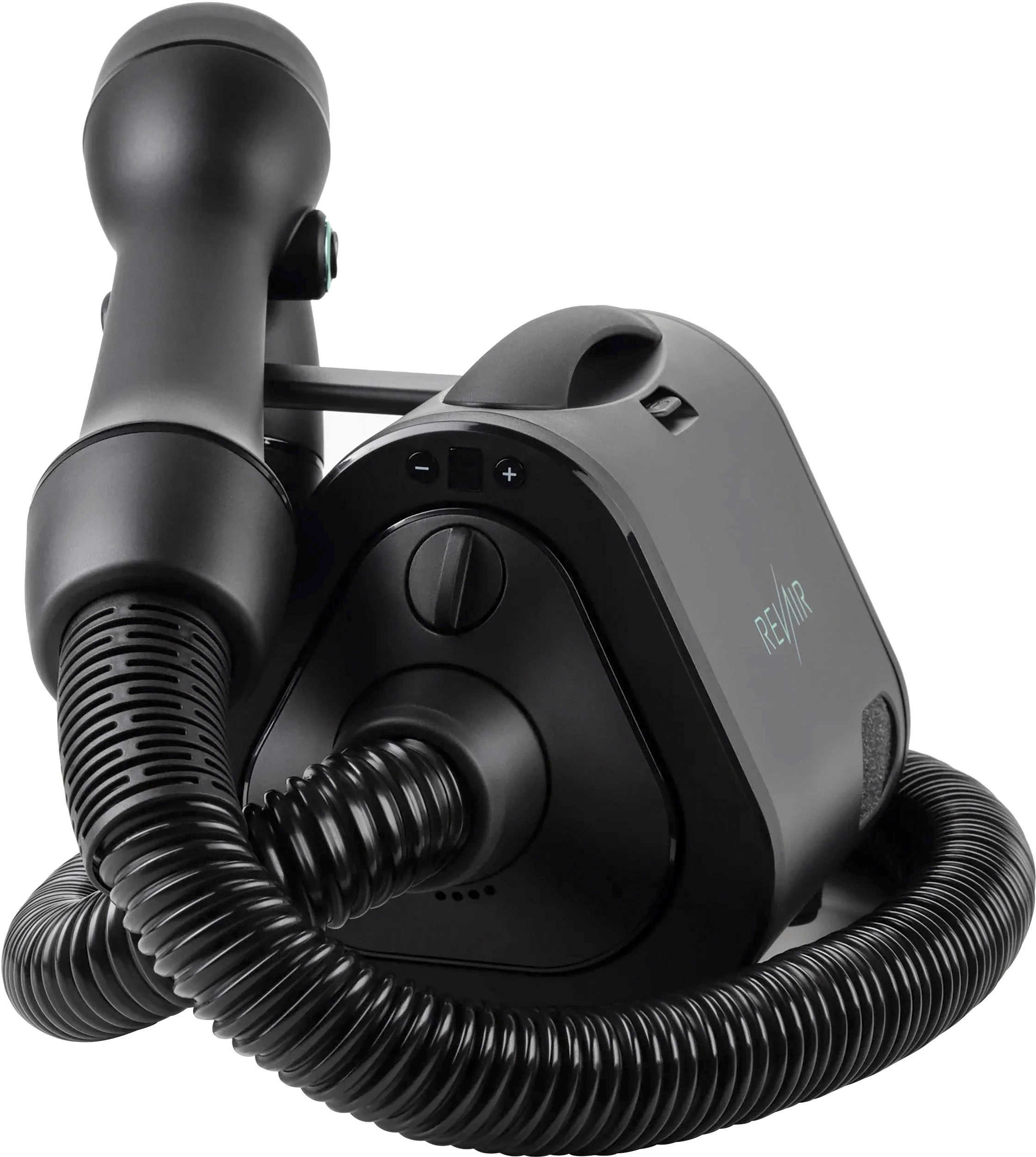 Reverse-Air Hair Dryer with Hair Clips – Black