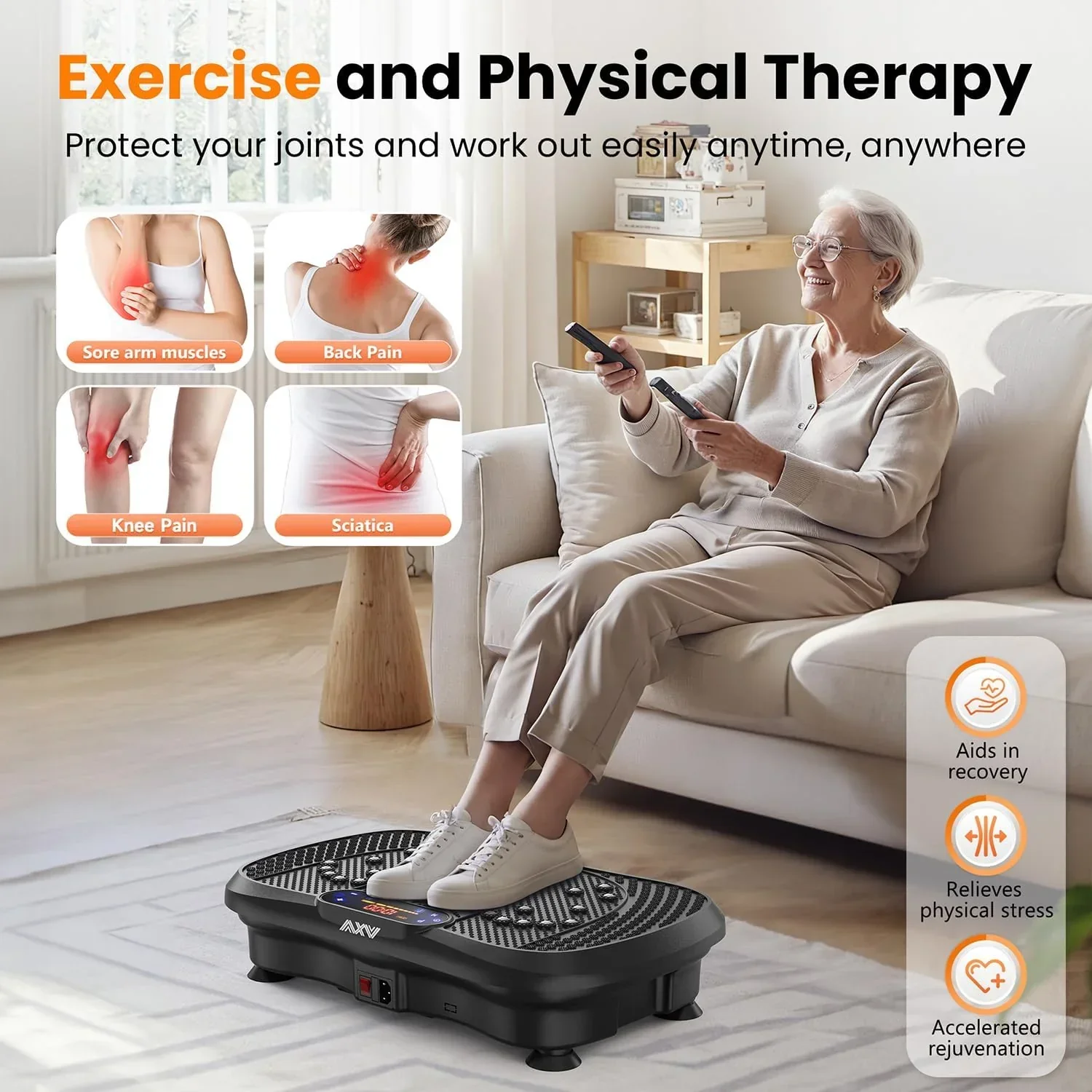 AXV Vibration Plate Fitness Platform Trainer Suitable for men and women to lose weight