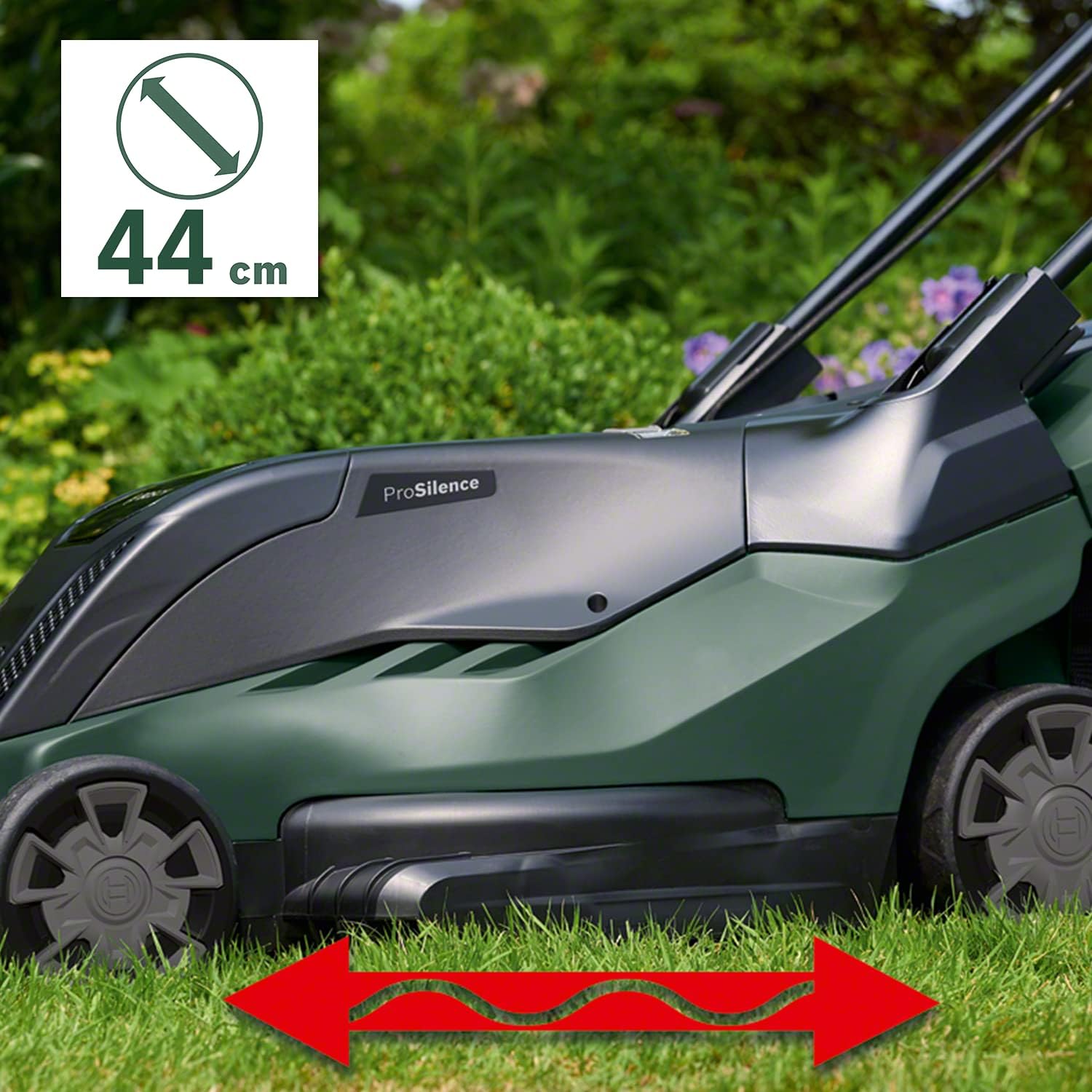 Bosch Rasenmäher AdvancedRotak 750 (1700 Watt, Schnittbreite: 44 cm, Rasenflächen bis 750 m², im Karton)