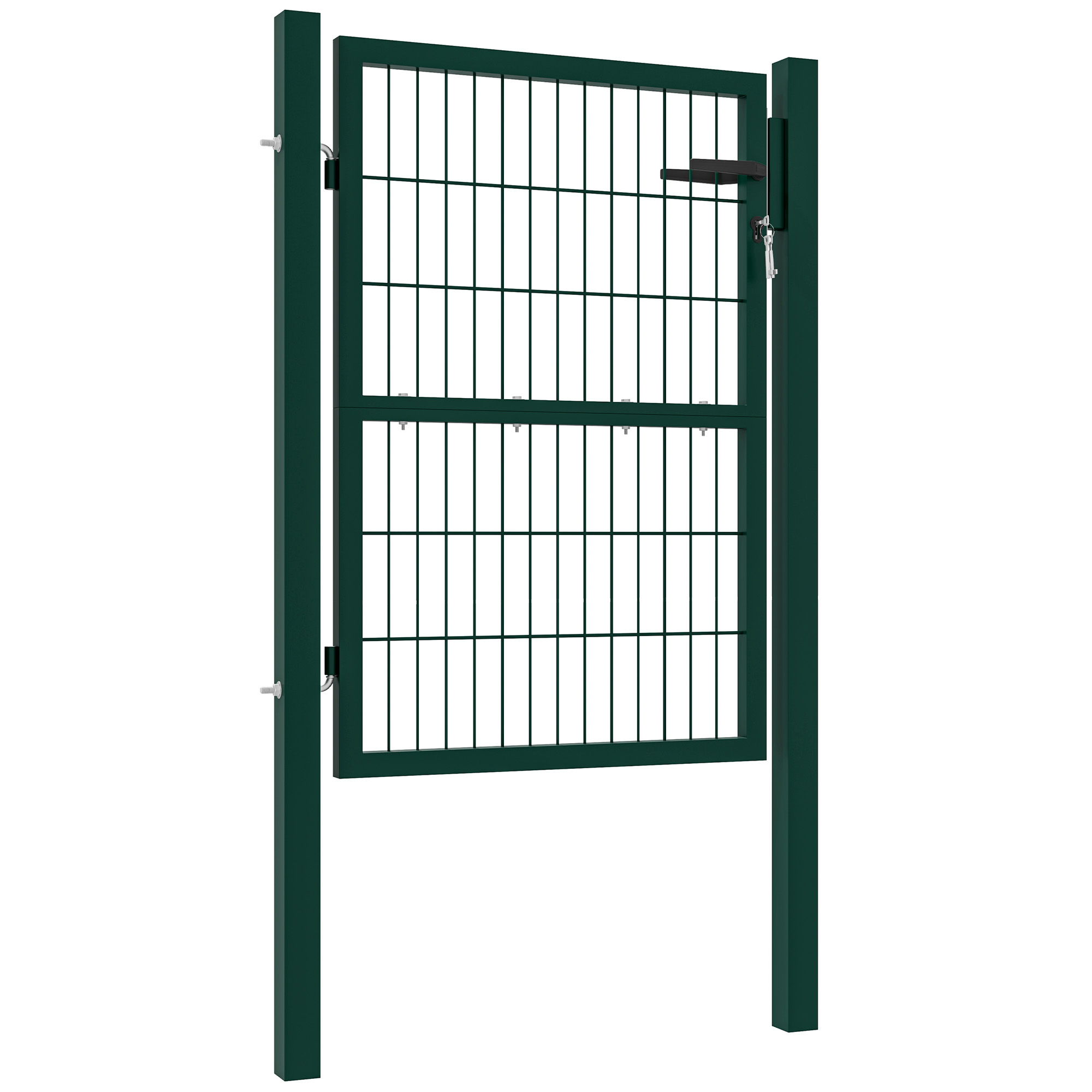 Outsunny Tuinhek van Staal met Handvat en Afsluitbaar Slot 97x170cm Groen