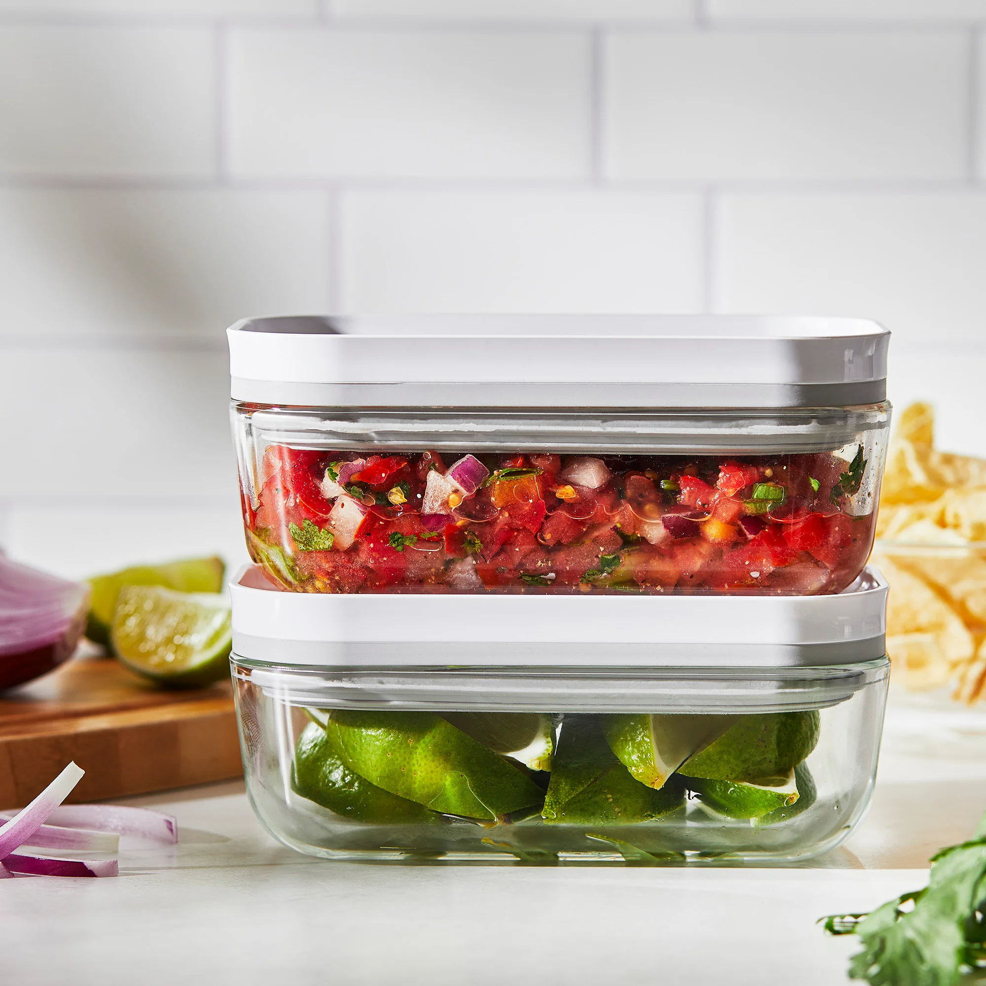 2025 ZWILLING Fresh & Save 4-delige kleine vacu��m bewaarbakjes van glas met luchtdichte deksels