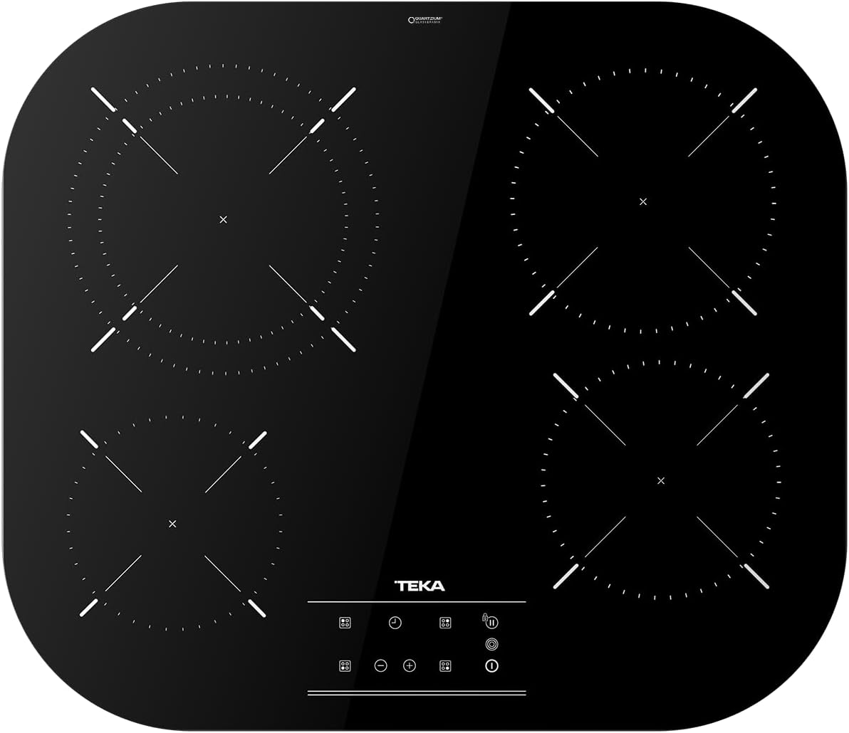 TEKA Ceramic Hob 60 cm, 4 Zones High Light, Touch Control with Safety, Power Plus, Stop & Go, Programmer 99 Min, Model TCC 64310 TTC BK