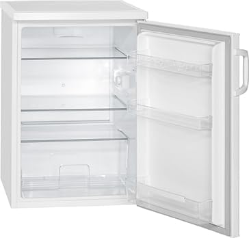 Bomann® Kühlschrank ohne Gefrierfach | Energieklasse D | 85cm | leise 39dB | 3 Ablagen | Türanschlag wechselbar | 133L | Kühlschrank klein mit Gemüsefach | Standardkühlschrank | VS 2195.1 weiß