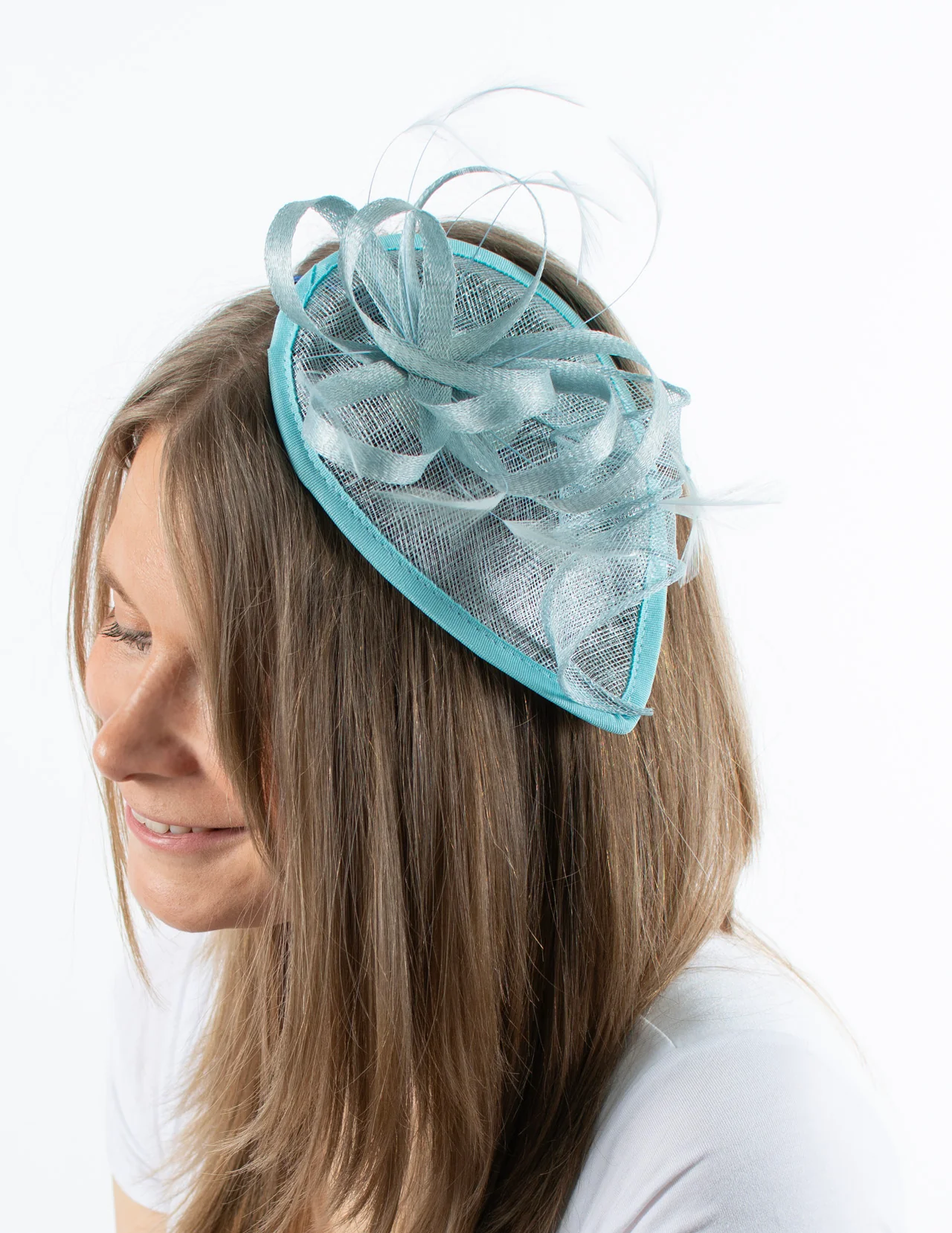 Fascinator | Small Teardrop | Pale Blue