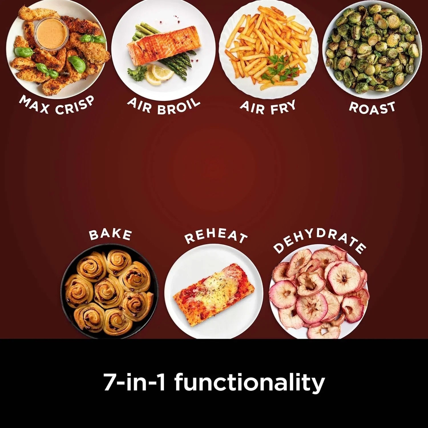 Ninja Air Fryer Pro 5-quart 4-in-1 air fryer that air fries bakes reheats and dehydrates