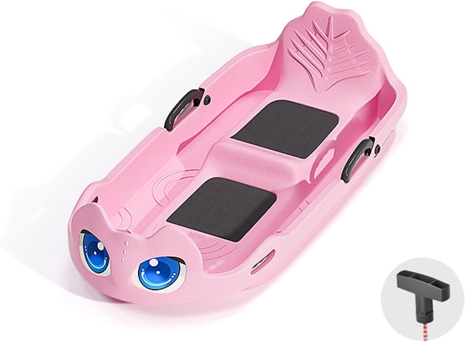 Davoser Schlitten für Kinder mit Bremsgriffen - Winter Schlitten & Rodel für Schneespaß, Aluminium & Stahl