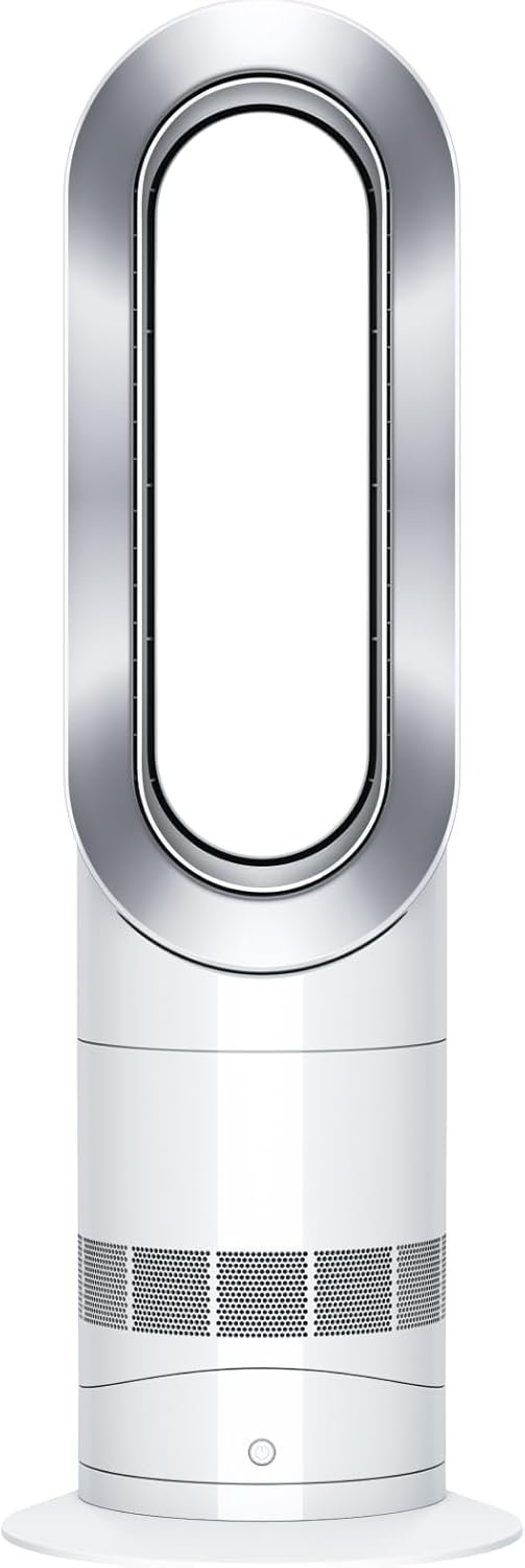 Dyson Hot+Cool Jet Focus Chauffage et ventilateur AM09 – 2-en-1 : chauffe et refroidit avec flux d'air puissant (Blanc/Argent)
