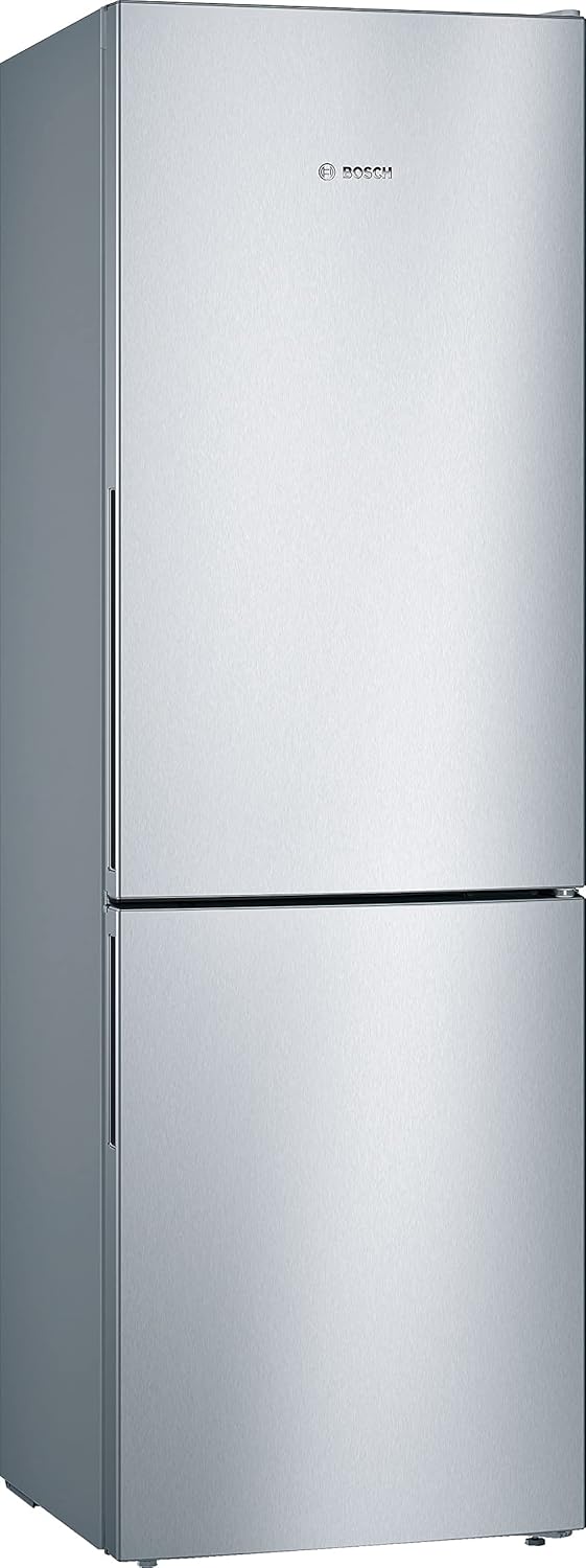 Bosch KGV36VLEAS, Série 4, Réfrigérateur congélateur, Pose libre, 186 x 60 cm, 214 L / 94 L, Inox