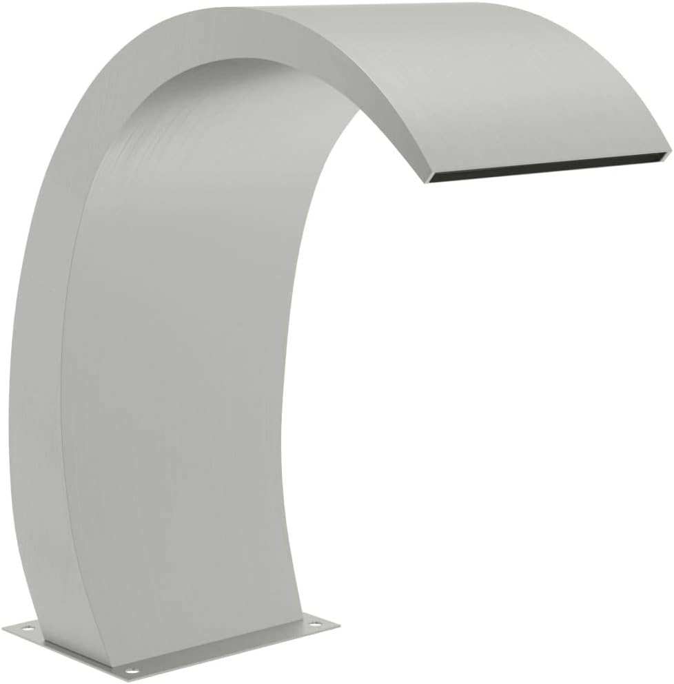 VDXL Zwembadfontein met LED's 22x60x70 cm roestvrij staal 304 - 22 x 60 x 70 cm - Zilver