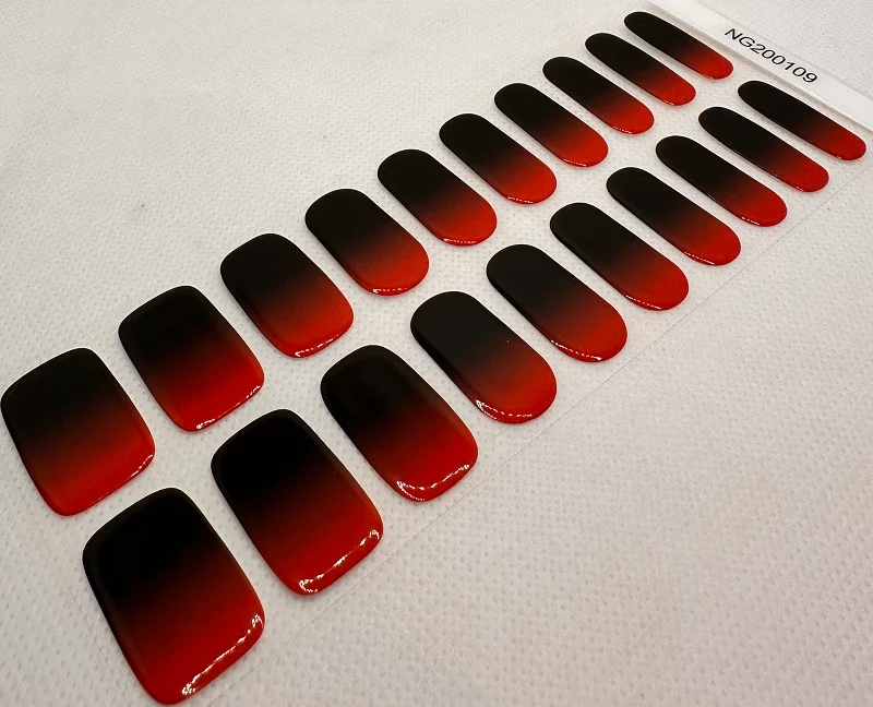 XL Red-Black Ombre Gel