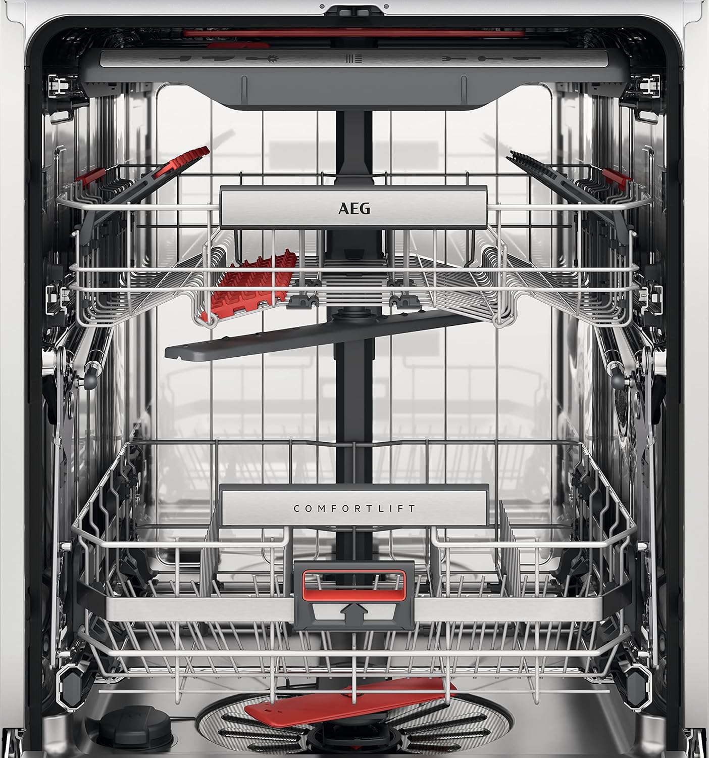 AEG Teilintegrierter Geschirrspüler 60 cm/Serie 7000 - Glasschutz/Energieklasse A-10% / MaxiFlex Besteckschublade/Innenbeleuchtung/leise 40dB / ComfortRails / 14 MG/Wasserstopp / FEE7770APM