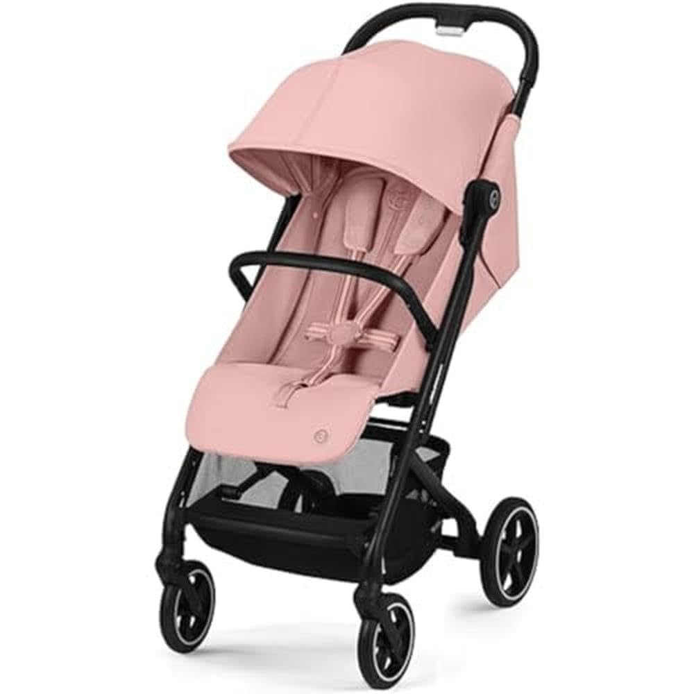 Cybex Gold Kinderwagen Beezy mit One-Pull Harness, Ab Geburt bis ca. 4 Jahre (max. 22 kg), Kompakt und ergonomisch, Magic Black (Schwarz mit schwarzem Rahmen)