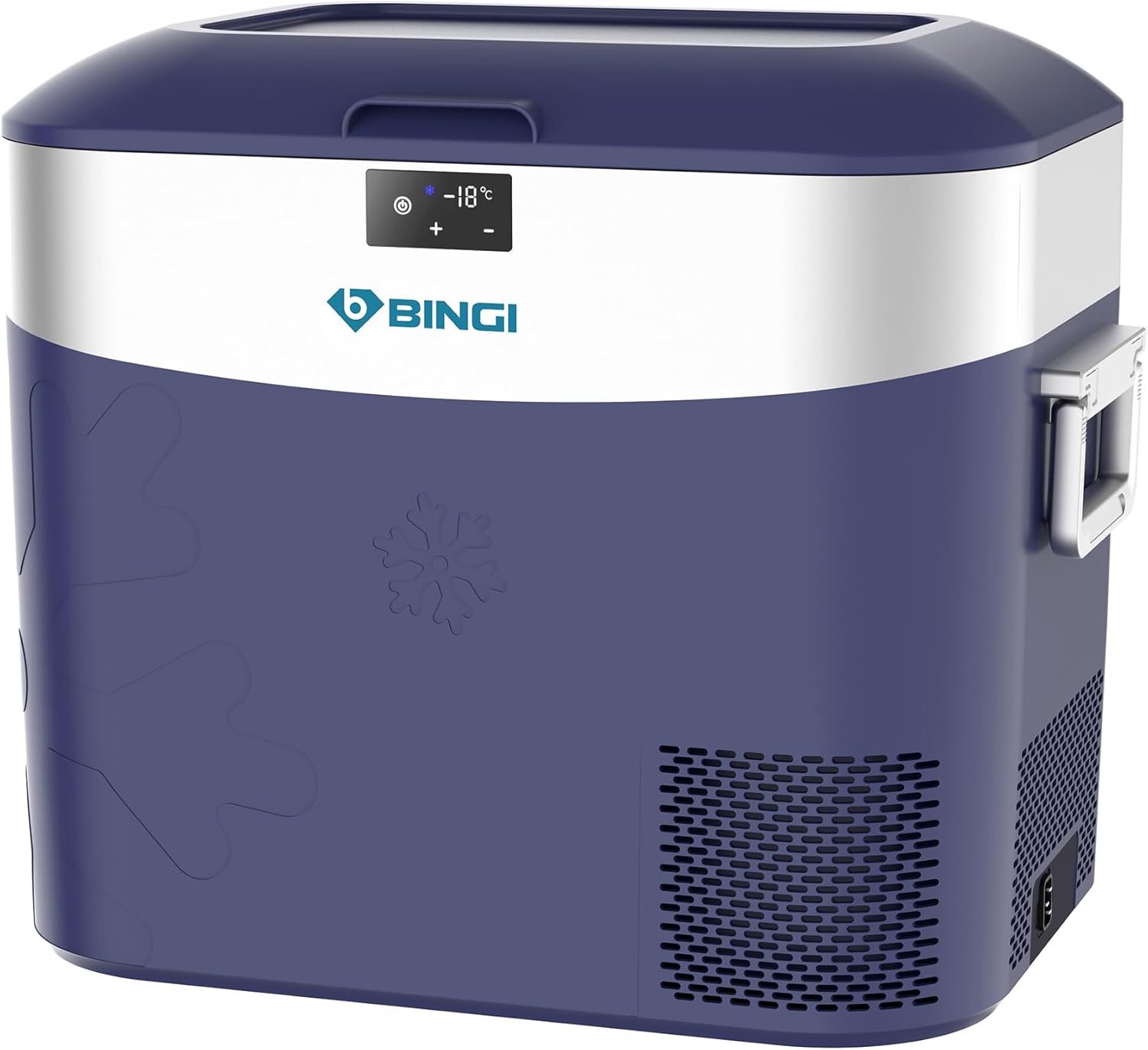 BINGI Glacière Electrique Voiture 22L Silencieuse (≤45dB) Réfrigérateur de Voiture à Compression -18°C à +15°C, 12V/24V/220V, Pour Van, Camion, Bateau,Voiture, Maison, Dortoir, Pique-nique, Camping