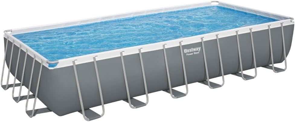 Bestway Power Steel Rectangular Above Ground Pool Set, 7.32m x 3.66m x 1.32m