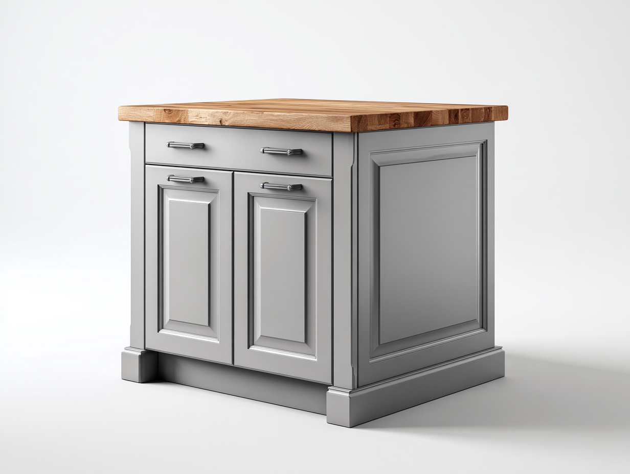 Sideboards Holz 120x50x90 cm - Grau - Naturholzplatte - geeignet für Esszimmer - Klassisches Design