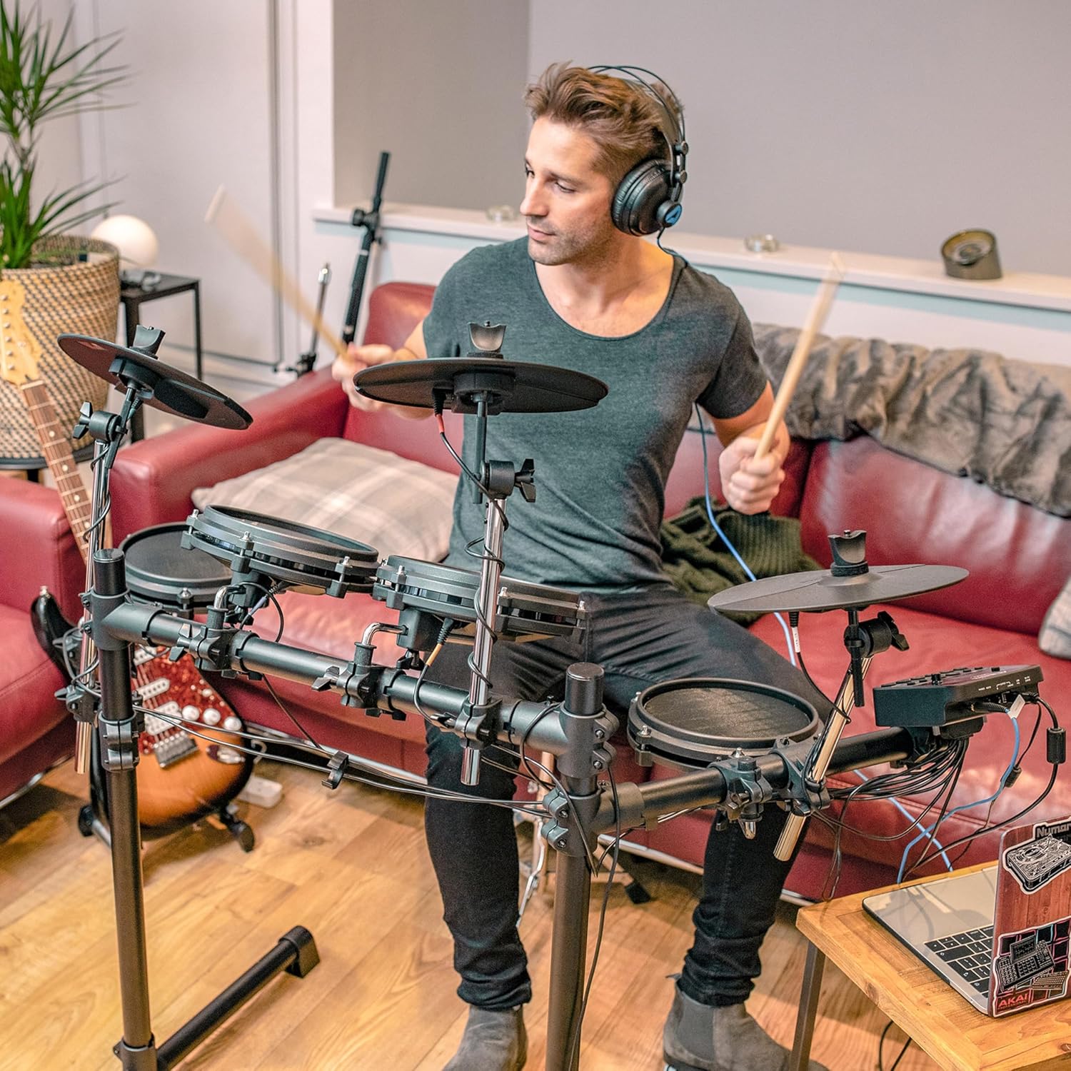 Alesis Turbo Mesh Kit - Electric Drum Set with Over 100 Sounds Mesh Drum Pad