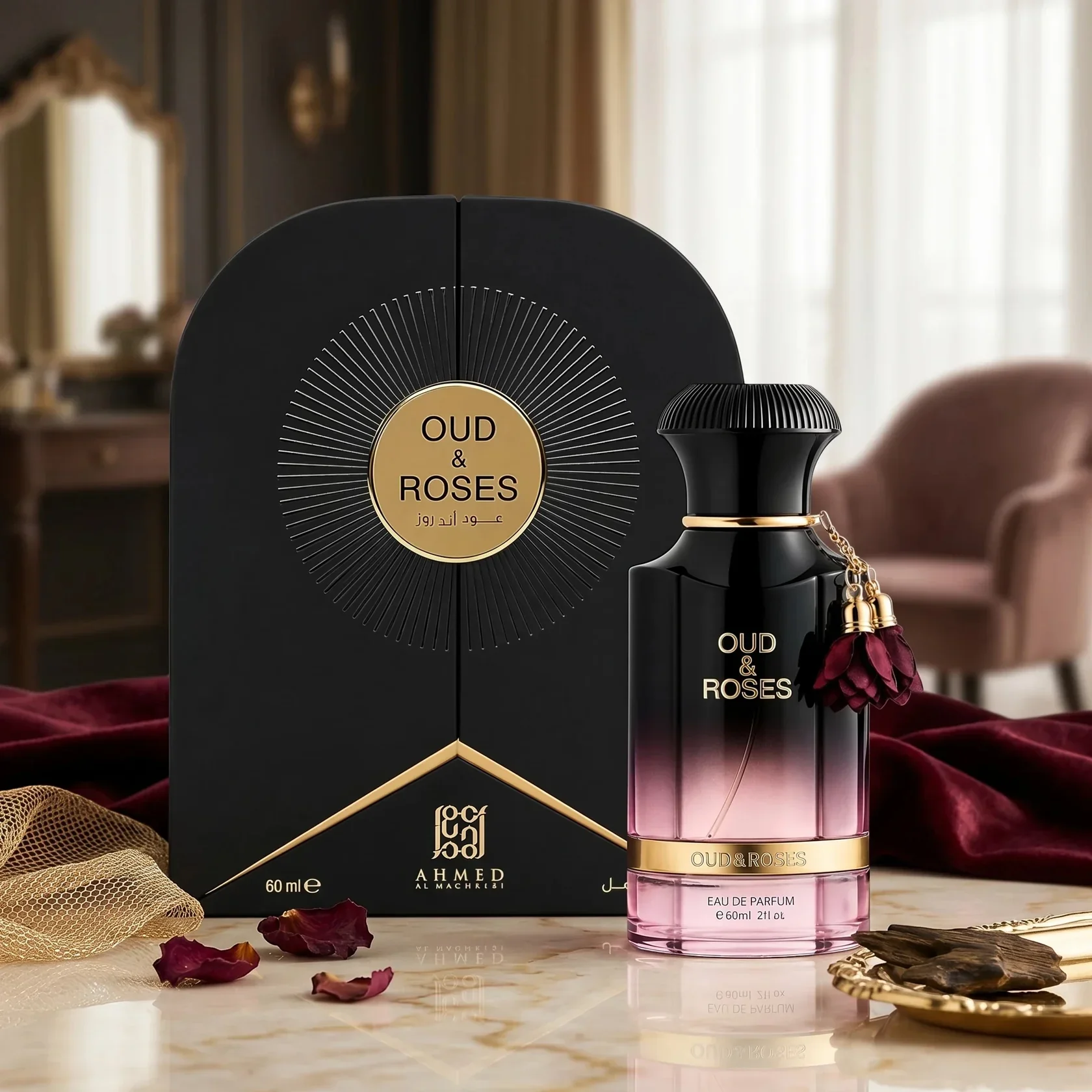 Oud & Roses Perfume 60ml EDP By Ahmed Al Maghribi