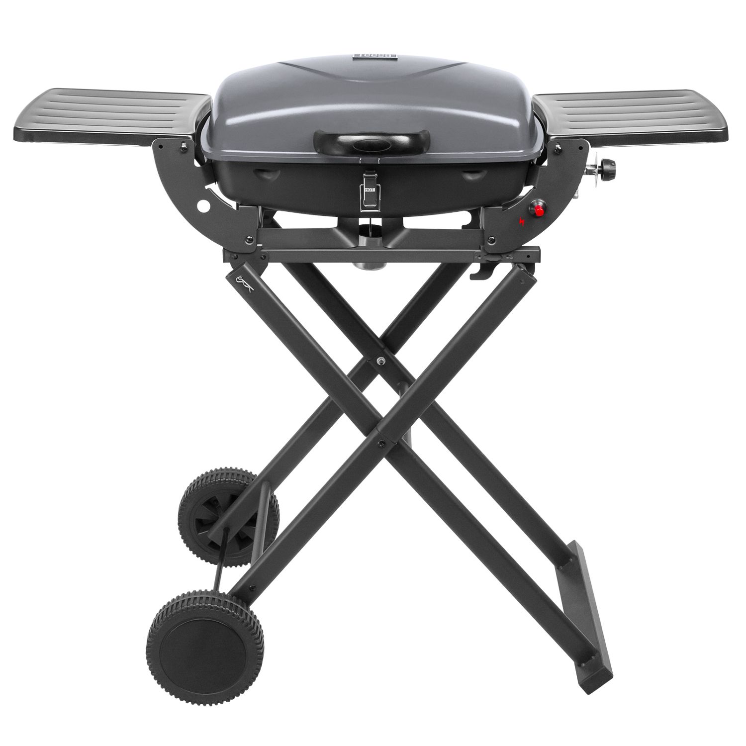 Przenośny składany grill gazowy 3,6 kW, kółka, nóżki, półka
