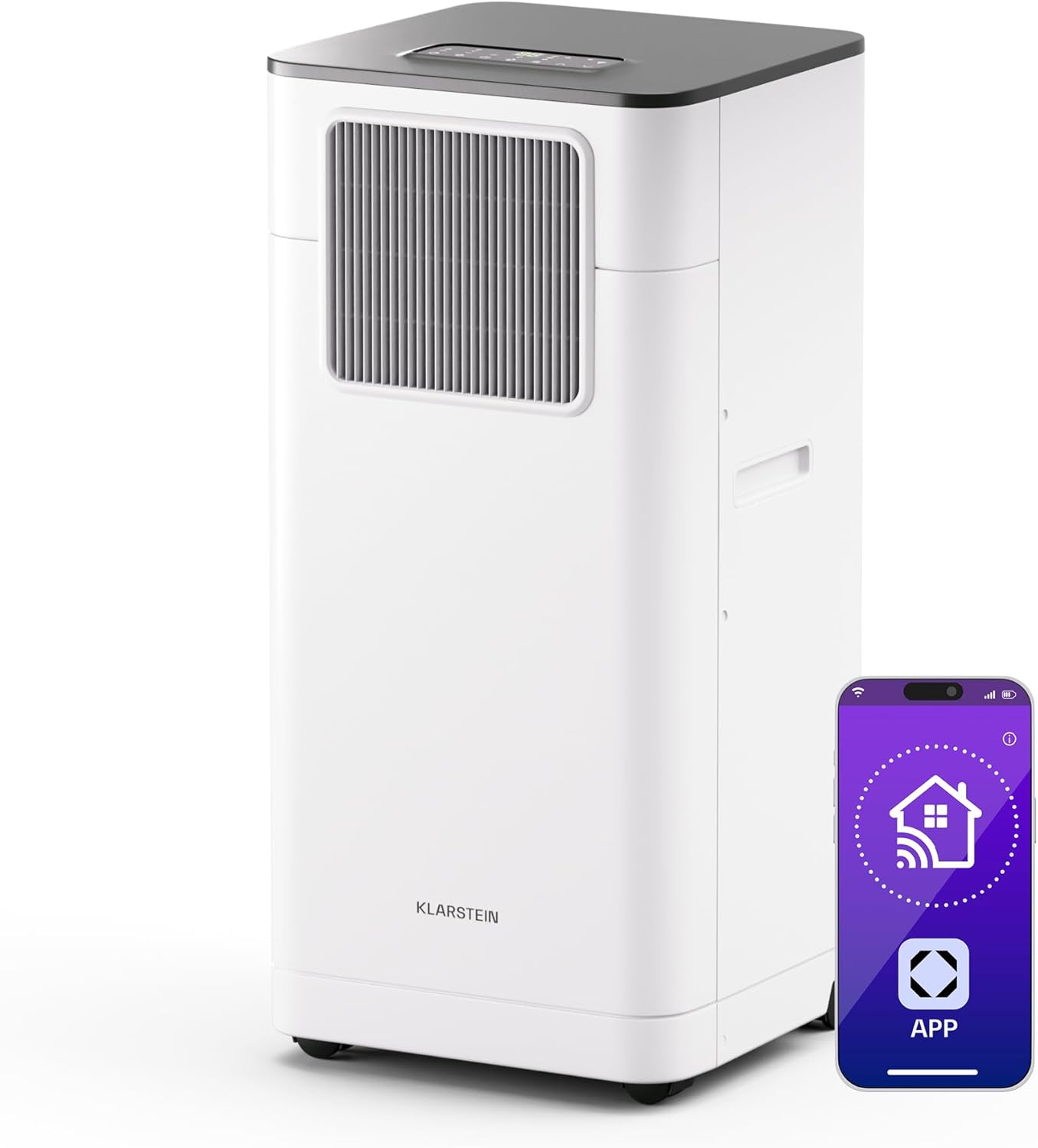Klarstein Mobile Klimaanlage mit Abluftschlauch - 7000 BTU, 3-in-1, Leise & Energieeffizient, Smart Control via App & Fernbedienung, mit Fensterdichtungsset, R290 Kühlmittel, Für Räume bis 25 m²